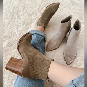 🍸🫒NIB MARC FISHER ALVA BOOTIE IN MEDIUM GREEN🍸🫒